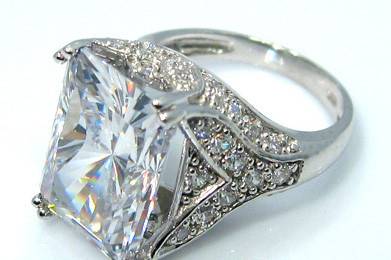 5A Quality CZ Engagement Ring set in 9-18 karat gold!