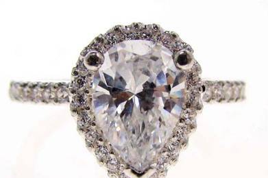5A Quality CZ Engagement Ring set in 9-18 karat gold!