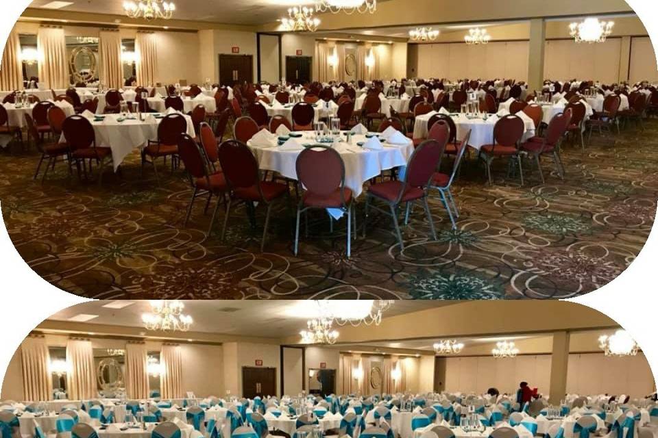 Before and after chair covers