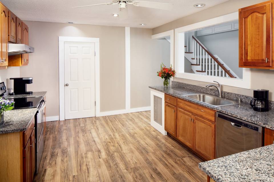 Green mountain cottage kitchen