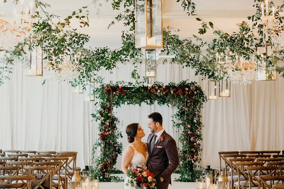 Hanging Greens Ceremony Arch