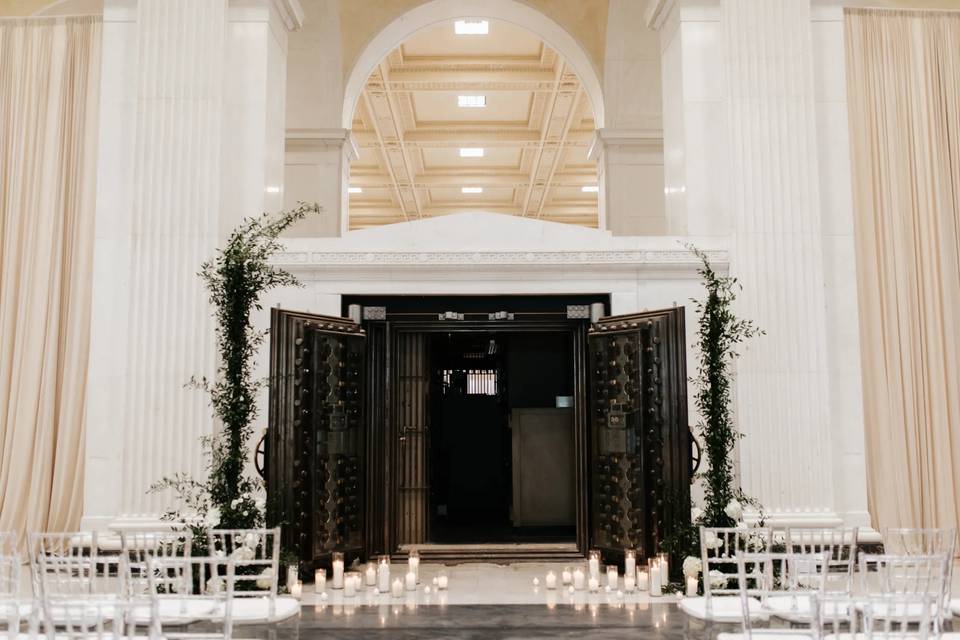 Ceremony Wall Greenery Candles