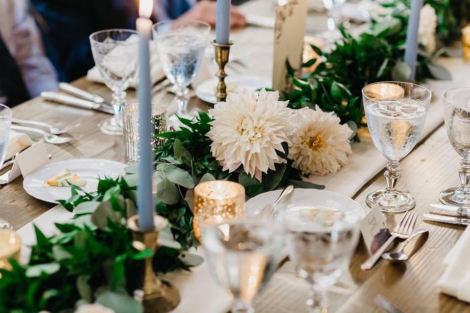 Centerpiece with table number