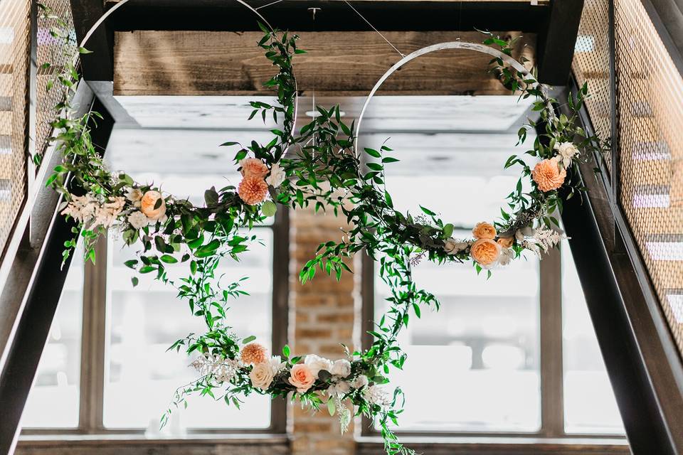 Unique floral hoops