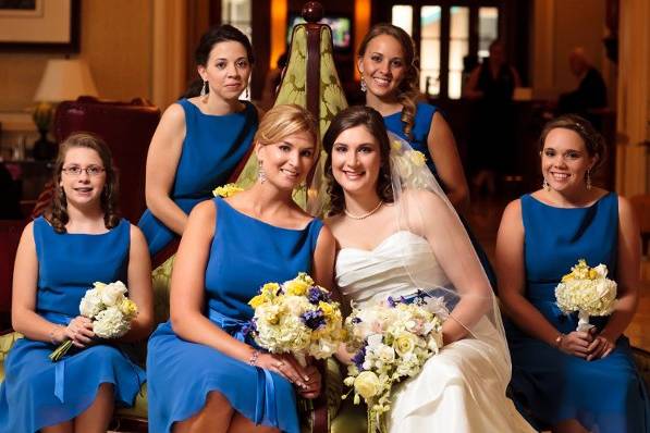 Cassie and her bridesmaids.  Beautiful photo by Richard bell and Co.