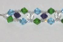 Do you have a bridal color scheme with more than one shade?  A bracelet in all SWAROVSKI crystal in more than one color.  This one was designed for a lovely young lady for her prom.