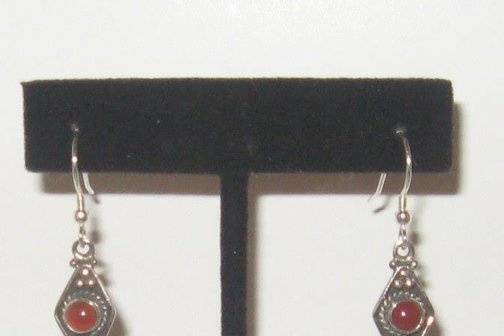 Carnelian and antique sterling silver.