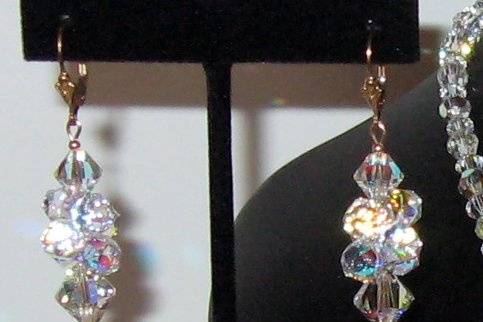 Close up of the earrings.