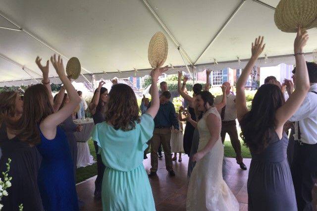 Guests dancing