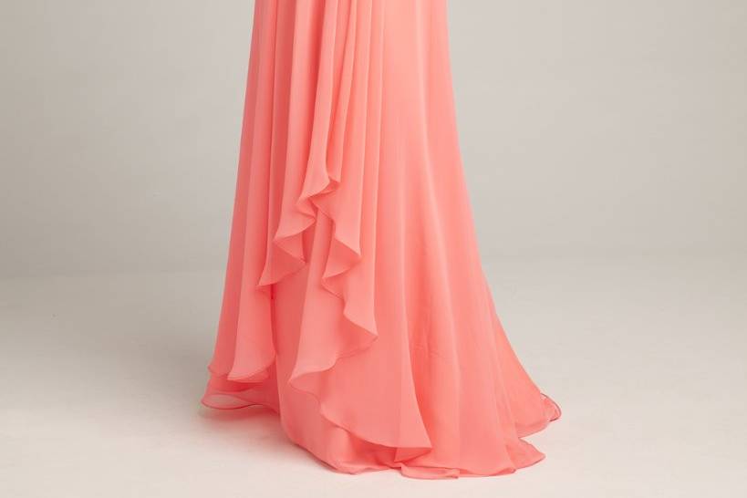 Style No. 23690_51033 <br>Well this cowl neck gown is a classic choice for a guest of wedding dress, mother of the bride, or cocktail dress. This dress leaves some things left to the imagination with the long flowing skirt and beaded shoulder straps.