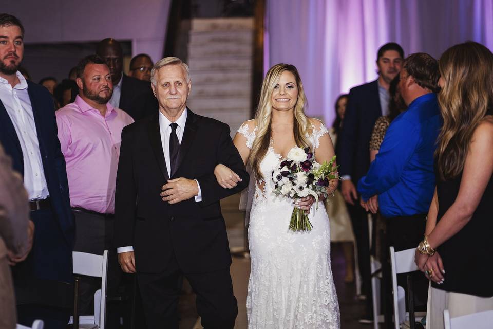 Bride + father