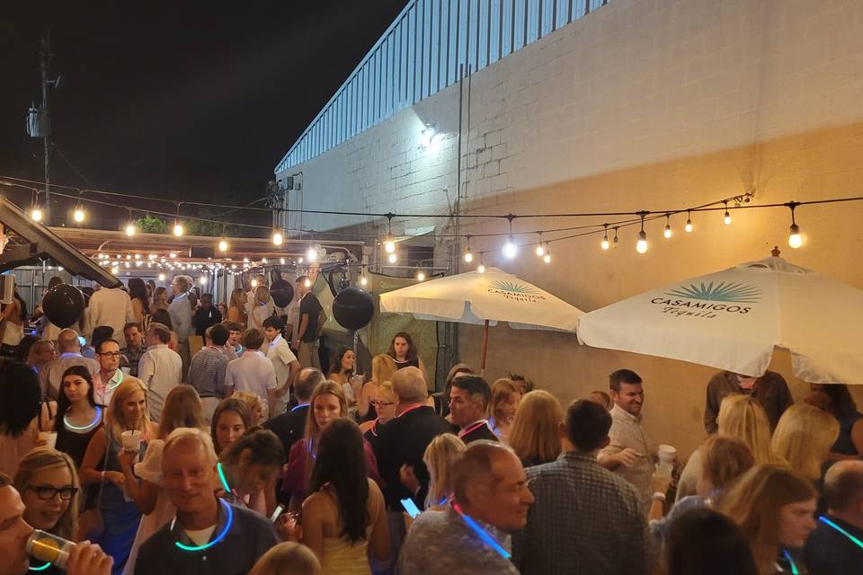 Patio during large event