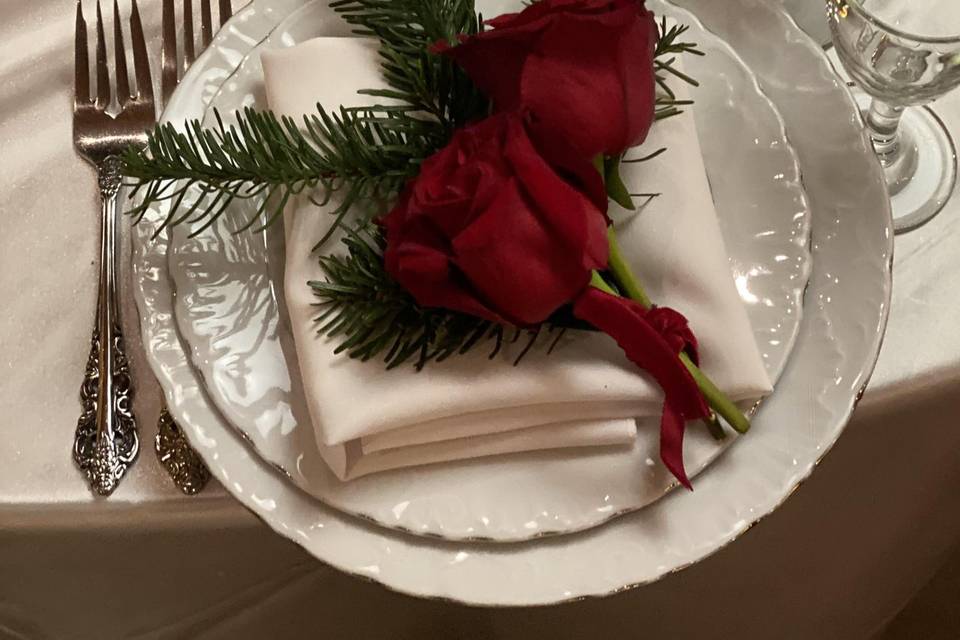 Red roses arrangement