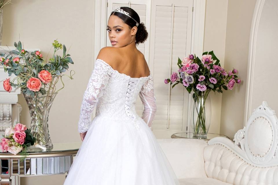 Corset back bridal gown