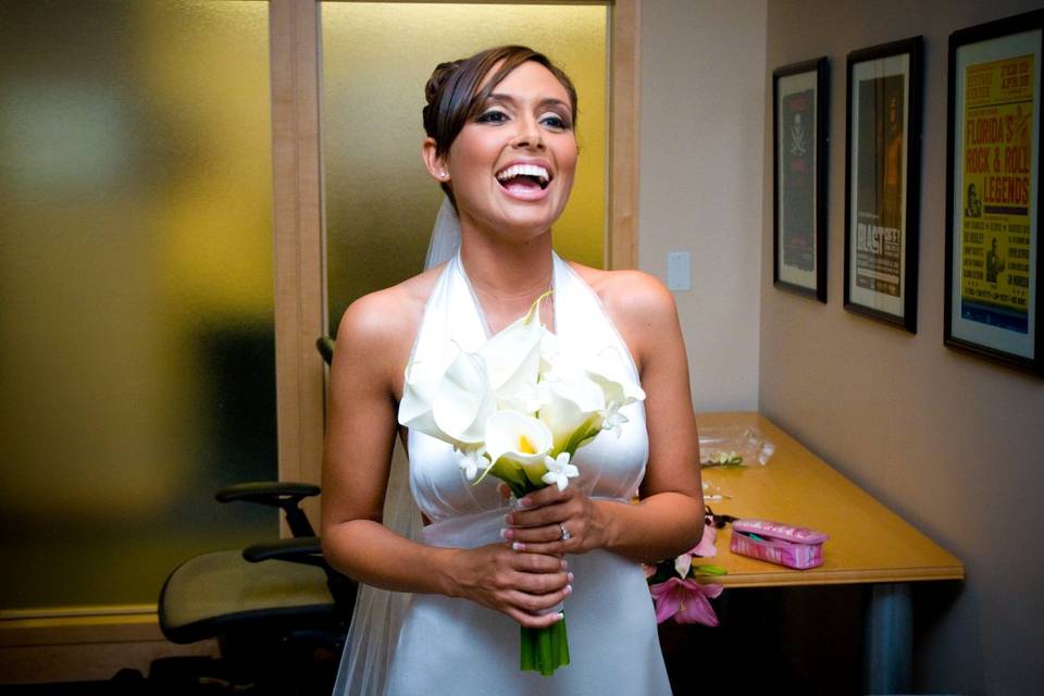 Happy bride