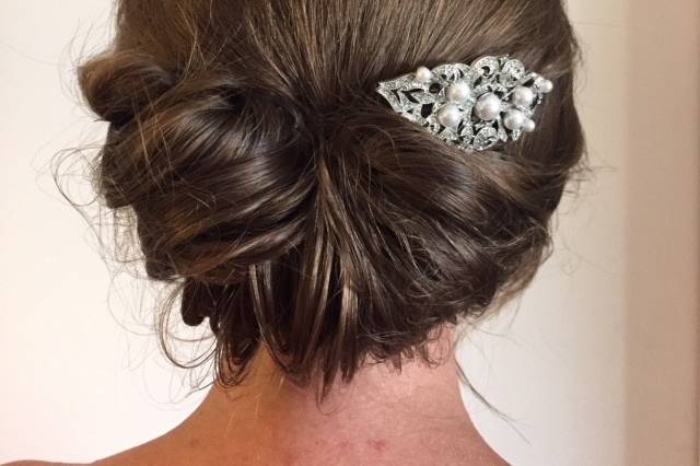 Perfect rolled bun with bling