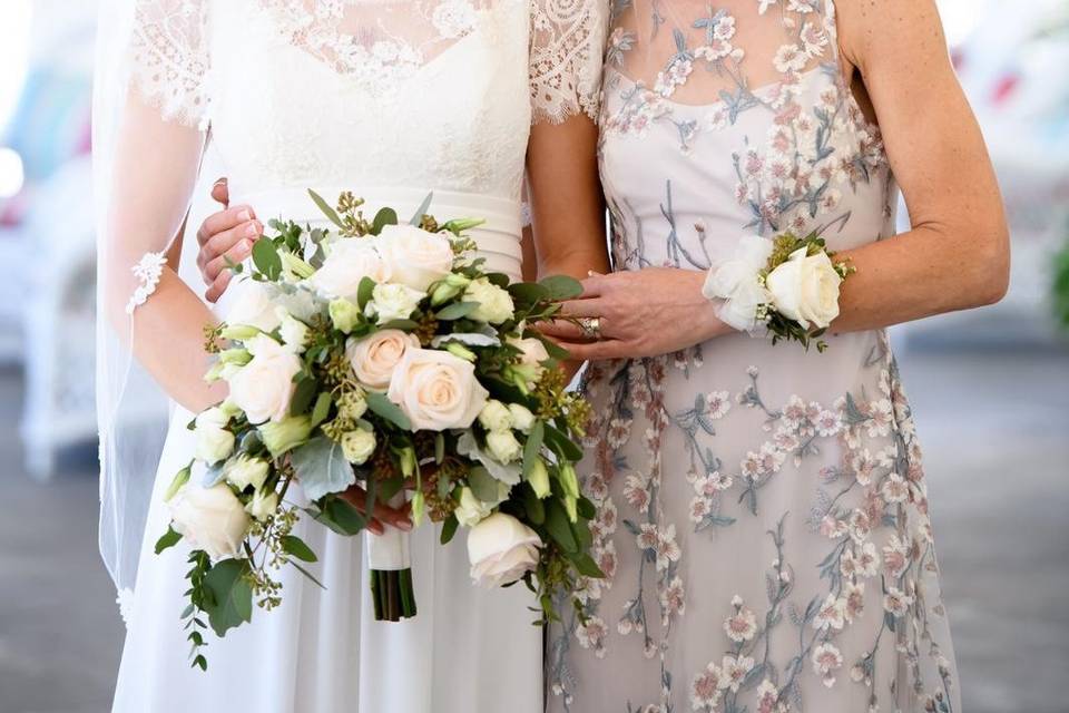 Glowing Bride and Mom!