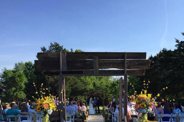 Outdoor wedding ceremony