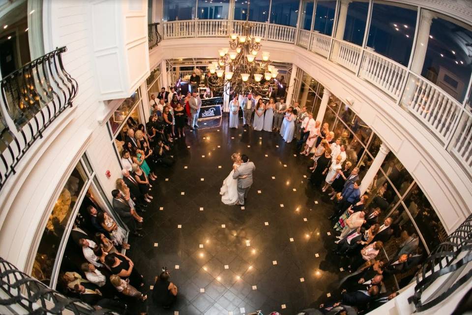 Bird's eye view of dance floor