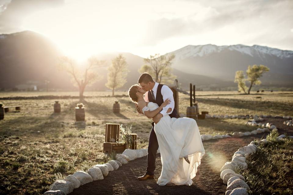 Barn at Sunset ranch couple