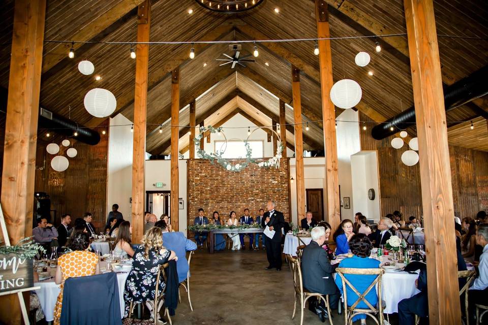 Barn at Sunset ranch interior