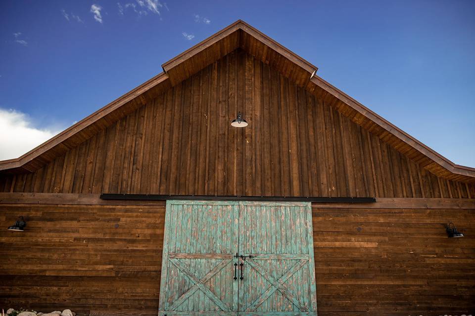 Barns teal doors