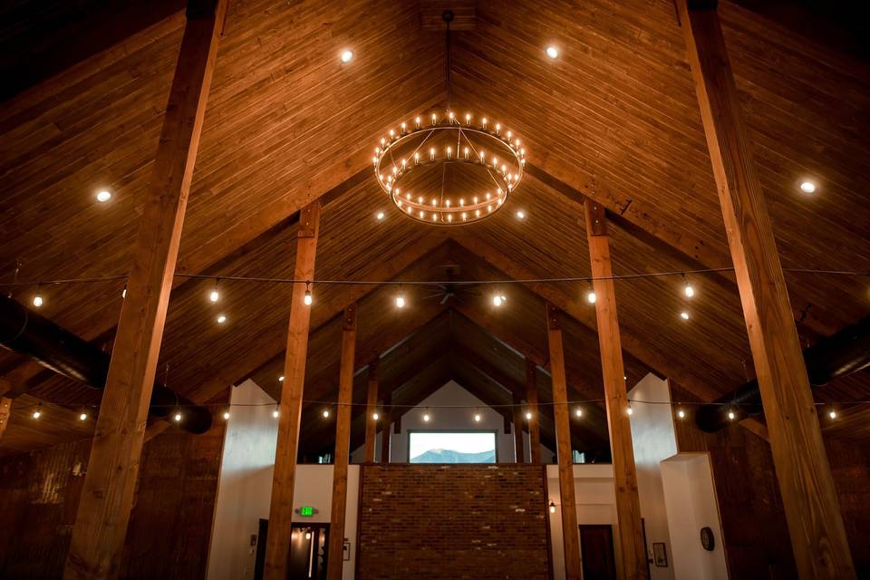 Chandelier at the barn