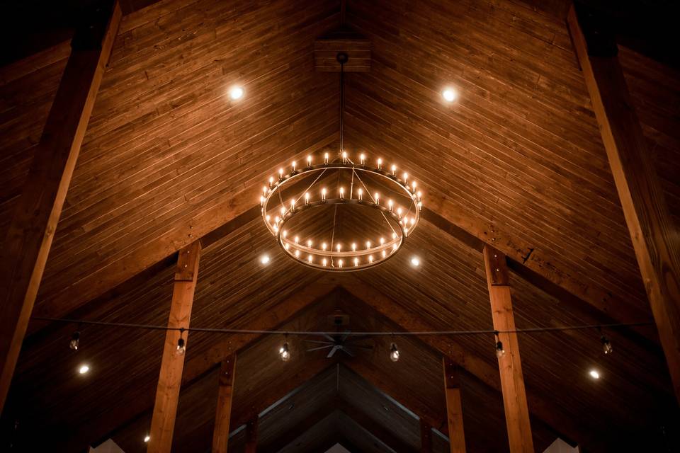 Chandelier at the barn