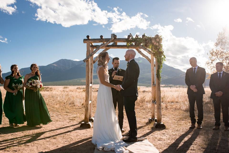 Ceremony at the barn