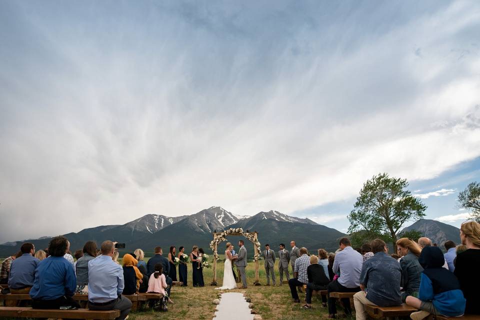 Barn at Sunset ranch ceremony