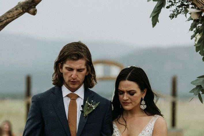 Couple at ceremony