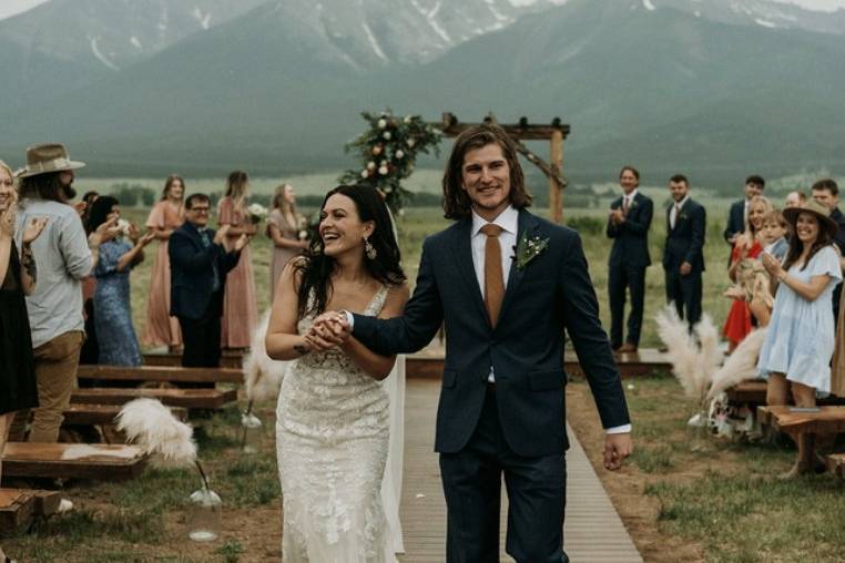 Couple after ceremony