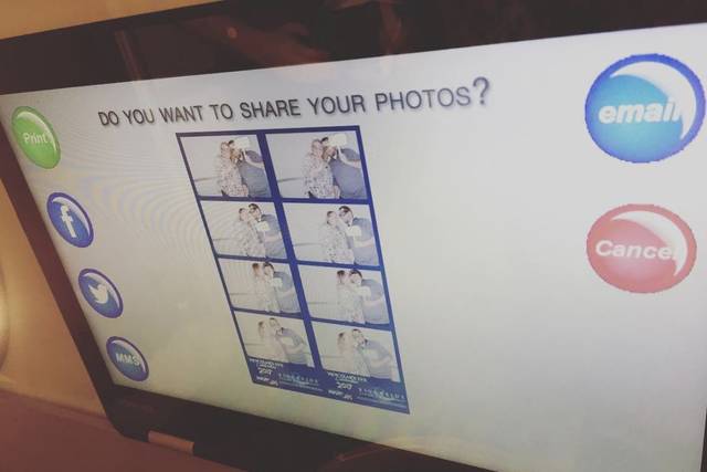 We're digital and very social. But everyone is digital now, right? Well, we upload directly to your or your guests social networks, in booth & outside kiosk