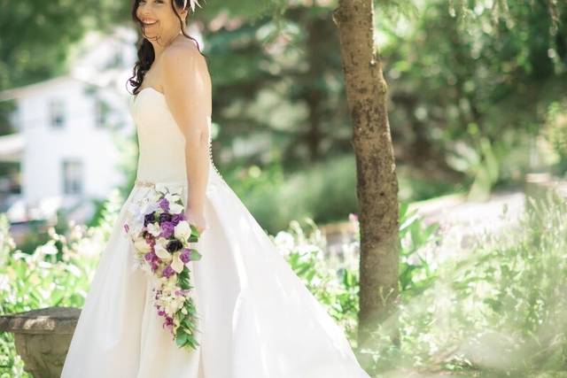 Purple wedding bouquet