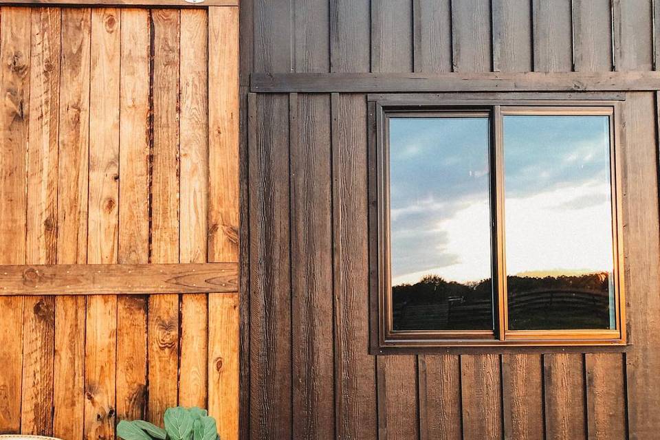 Matte black modern barn