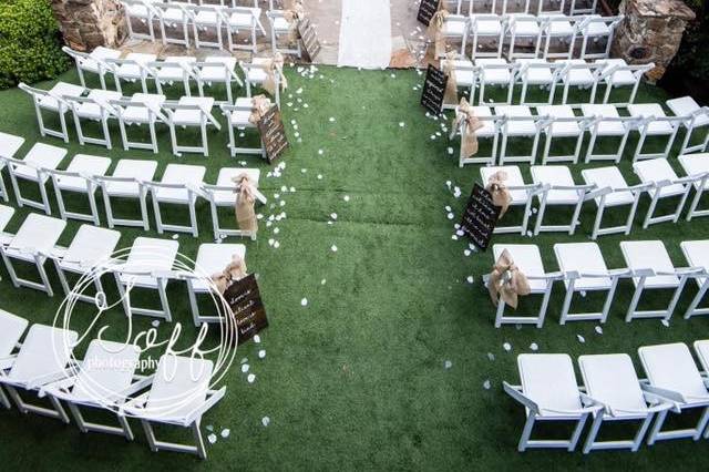 Outdoor ceremony setting