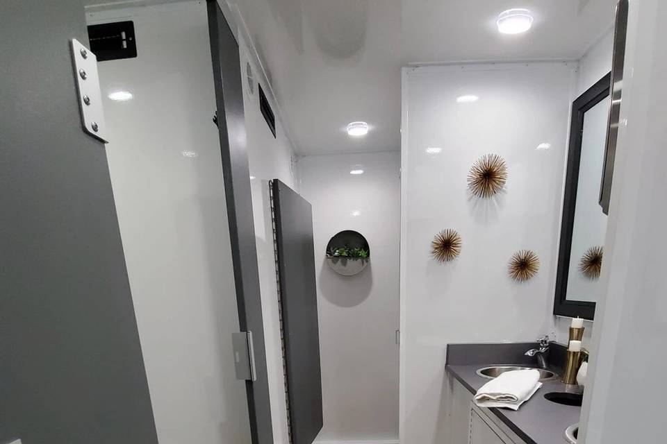 Spacious restroom