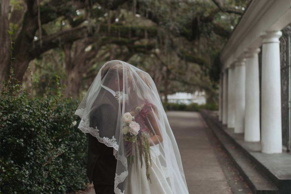 Veil over heads