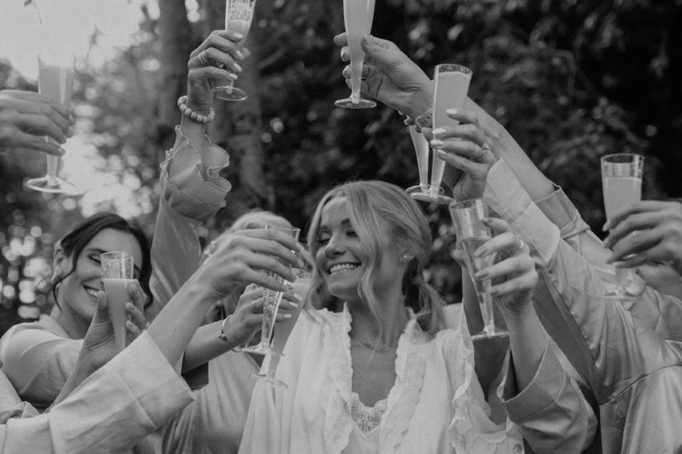 Cheers to the bride