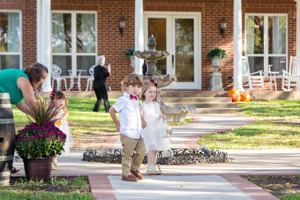 A wedding outside on a lovely day