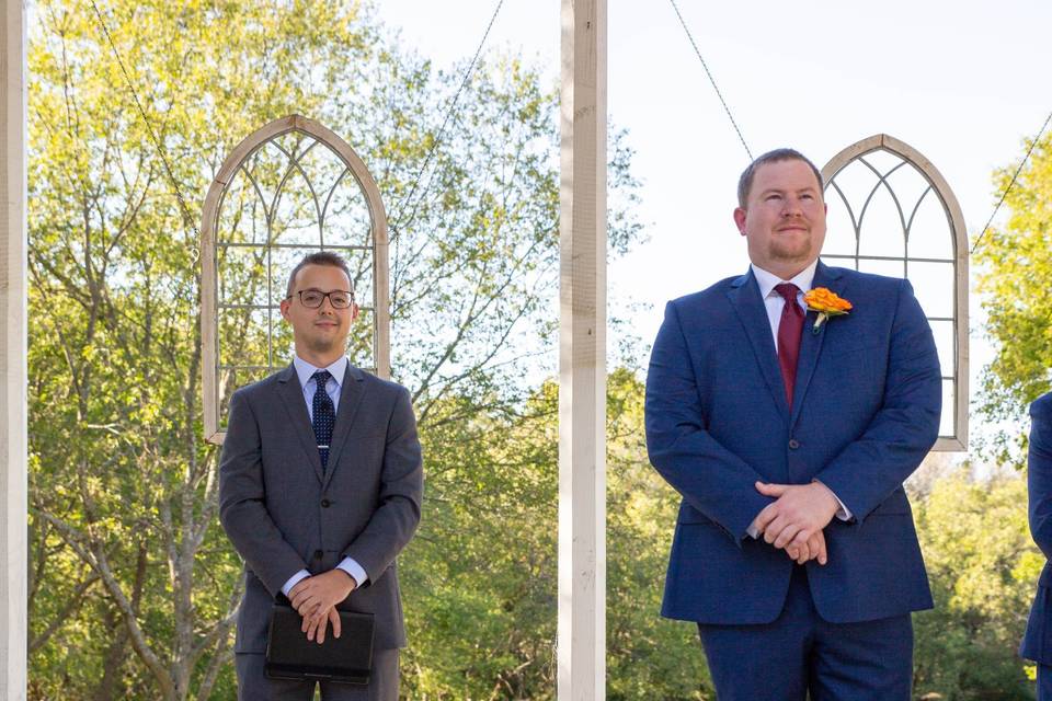 Standing tall on the wedding day