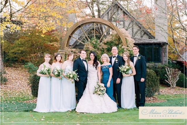 Newlyweds with family