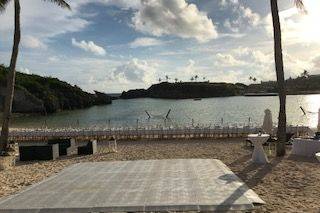 Armour decking dance floor at beach