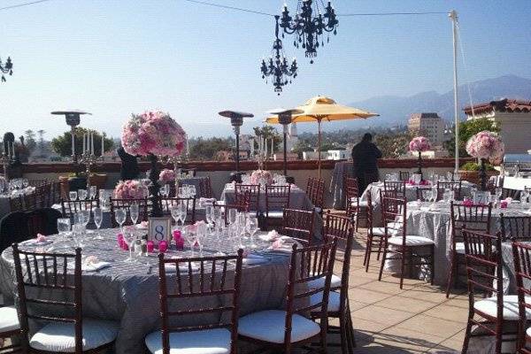 Outdoor reception area