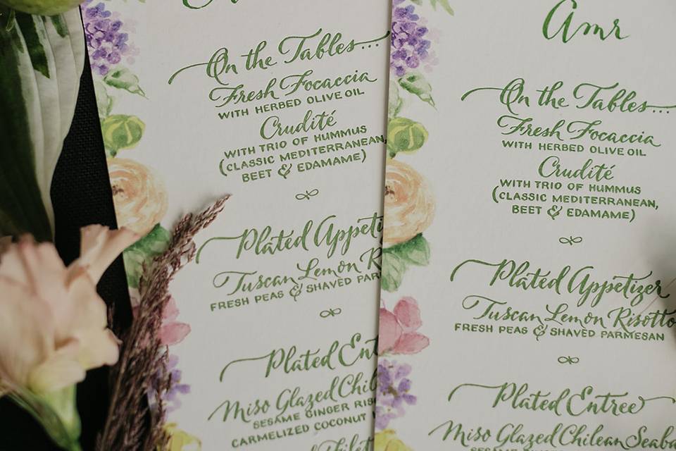 Stunning Menu Cards