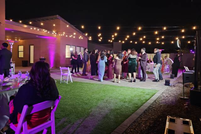 Backyard Wedding Lighting