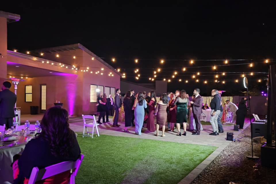 Backyard Wedding Lighting