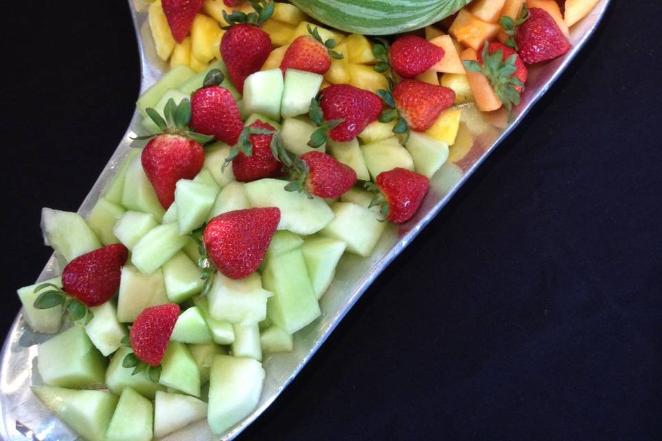 Fruit with carved melon