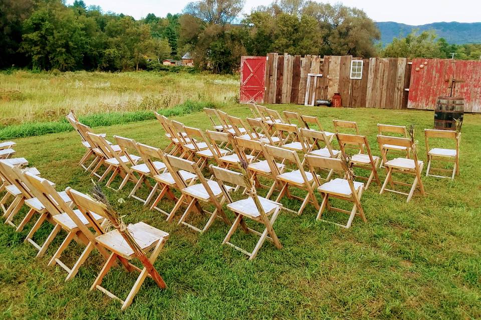 Ceremony setup