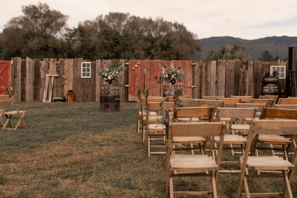 Rustic folding chairs